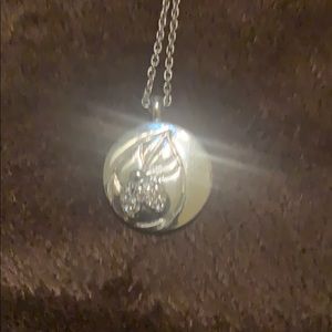 Ladybug on leaf necklace